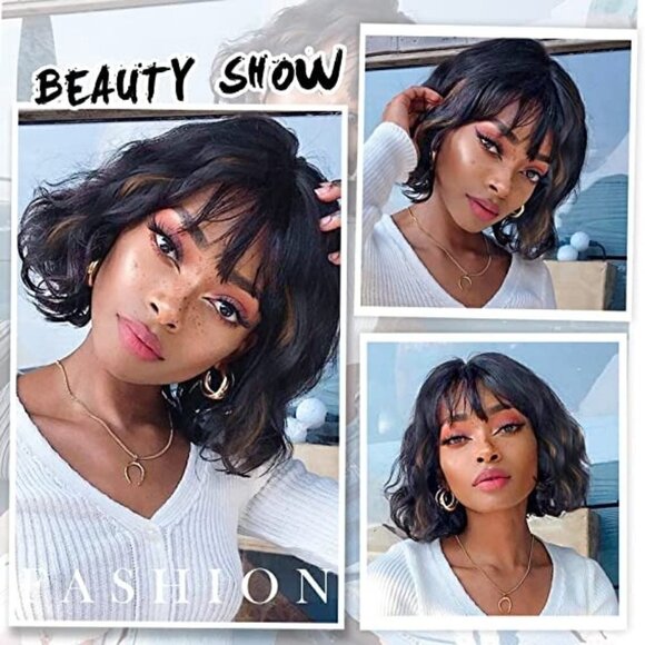 𝅺🆕 Gorgeous Short Wavy Brown Brunette Replacement Hair Wig  Lace SEXY NWT 👀😘 - Picture 2 of 7